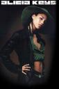 Alicia Keys - green hat (free iPhone wallpaper)