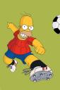 Homer soccer player (free iPhone wallpaper)