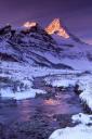 Winter in mountain (free iPhone wallpaper)