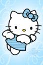Hello Kitty in blue (free iPhone wallpaper)