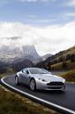 Aston Martin - V8 Vantage on mountain road (free iPhone wallpaper)