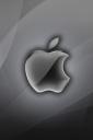 Metallic Apple Logo (free iPhone wallpaper)